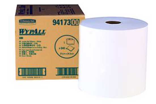 Wypall X80 94173 Jumbo Roll Wipers White - 31cm x 34.5cm - 540 Sheets (Carton)