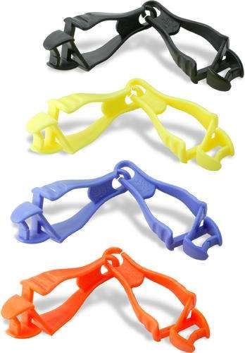Vibrant orange Glove Grabber dual clip for easily securing gloves and essentials to clothing, bags, and belts.