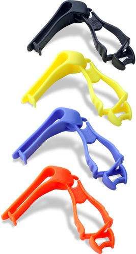 Vibrant orange Glove Grabber belt clip for easy access to gloves and tools, compatible with belts and D-rings.