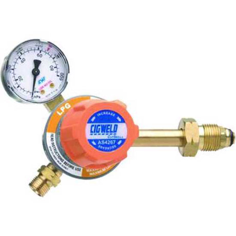 Cigweld Cutskill LPG Regulator with robust Comet design, safety features, and precision gauges for reliable gas pressure regulation.