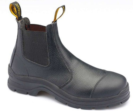 Blundstone 316 Safety Boots in black, size 5, featuring a heat-resistant sole, arch support, and superior cushioning.