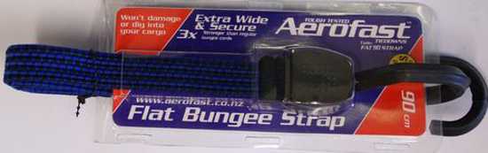 Aerofast Fat Strap Bungee 90cm with durable hooks, 18mm width for secure, damage-free cargo hauling.