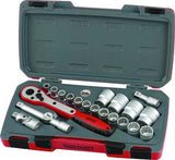 Teng 21pc 1/2" Dr. Metric Reg. Socket Set-Each