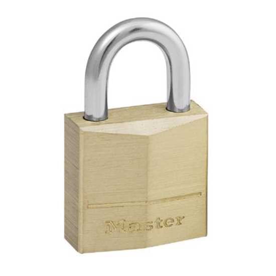 Master Lock Diamond Brass Padlock with 20mm solid brass body and hardened steel shackle for superior security and durability.