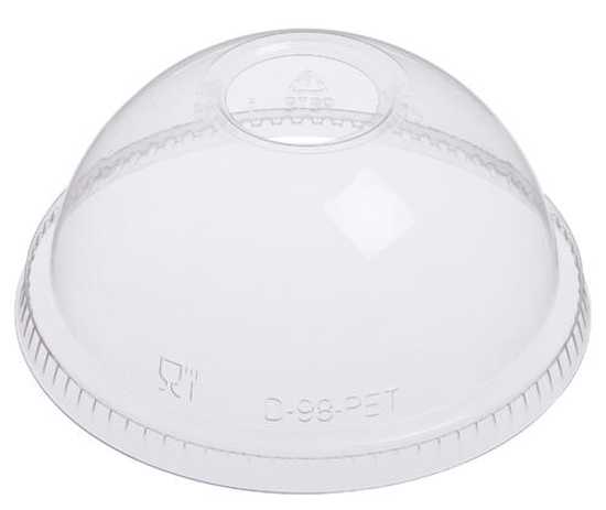 Clear Dome PET Cup Lid - 12  -  24oz - 50 - Pack