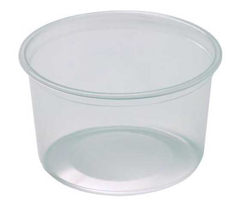 Huhtamaki 500CP Round PP Containers, 550ml, eco-friendly, durable, stackable, ideal for food service and meal prep.