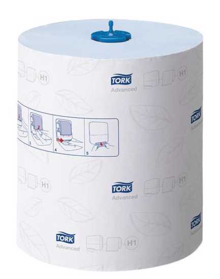 Blue Tork H1 Matic 2-Ply Paper Towel Roll, 150m per roll, efficient for high-traffic washrooms, eco-friendly and durable.