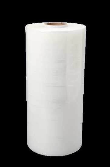 Clear 14mu Nano33 machine stretch film, 500mm x 2140m roll, offering 33 layers for enhanced strength and 400% stretchability.