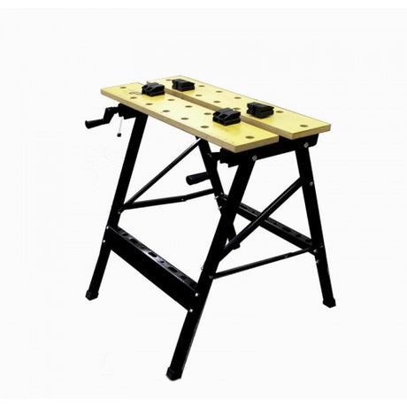 Portable Folding Work Station Allied #59199, featuring adjustable width, 200 lbs capacity, folds flat for easy storage.