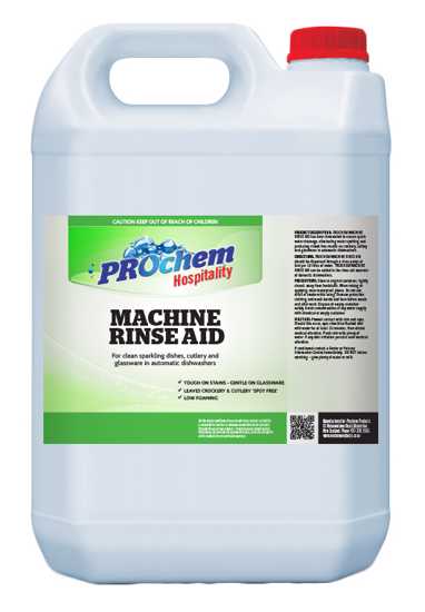 Prochem GRA5 Dishwash Rinse Aid - 5 Litre - Each