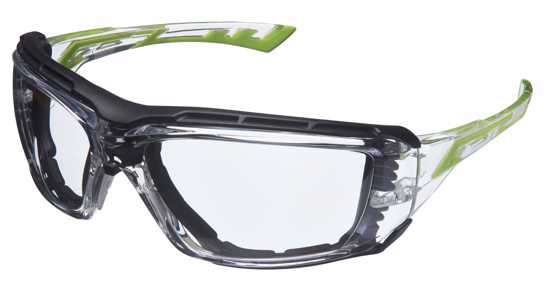 Prosafe Snipe EVA Seal Clear safety eyewear with foam seal, anti-fog coating, and indirect venting for optimal comfort and protection.
