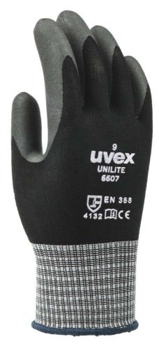 Uvex Unilite Size 6 gloves offering excellent grip, oil resistance, and high abrasion protection for safety in various tasks.