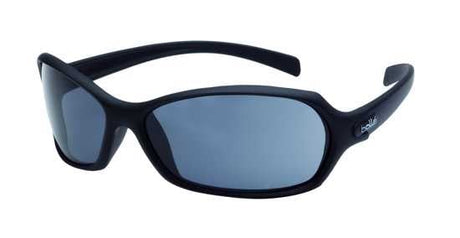 Bolle Hurricane Safety Glasses with smoke lens, featuring lightweight frame, UV protection, and stylish design for outdoor use.