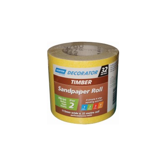 Premium 150mm x 50m sandpaper roll G216, 120 grit for smooth finishes on wood, metal, and plastic surfaces.