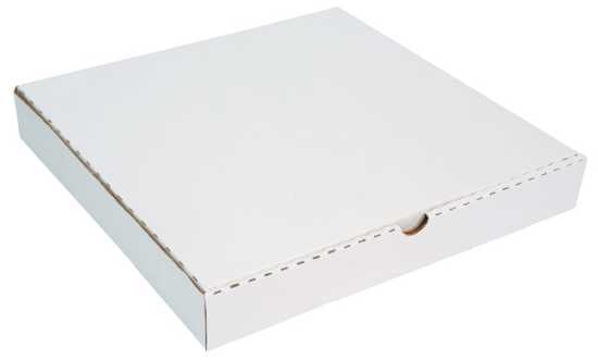 16-inch white corrugated pizza boxes with self-locking design, perfect for takeout and delivery, bundle of 50.