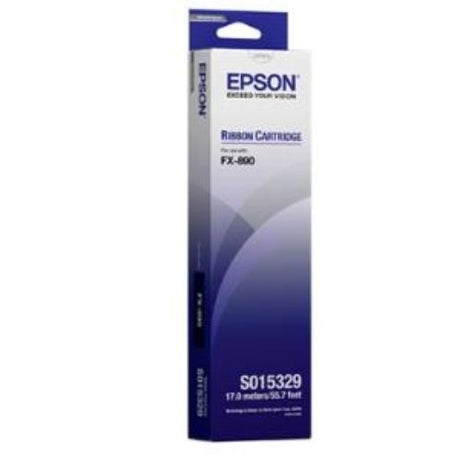Epson Black Dot Matrix Ribbon, 7,500,000 characters lifespan, durable fabric for clear, sharp prints in home or office use.