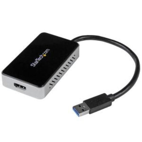 USB 3.0 to HDMI adapter enables high-definition video and multi-monitor setups, with a built-in 1-Port USB hub for convenience.