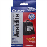 Clear-drying two-part epoxy adhesive, Araldite Super Strength, for strong, durable bonds on various surfaces.