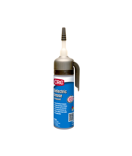 CRC 5106 Dielectric Grease in a pressurized can, allowing clean, precise 3-20mm bead application for protecting electrical connections.