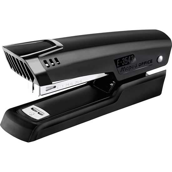 Maped Metal Half Strip Stapler with a sleek design, ergonomic grip, and durable metal body for efficient stapling tasks.