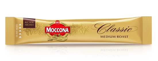 MOCCONA Classic Medium Roast Sticks in a 1000-case, offering convenient, premium instant coffee with rich flavor.
