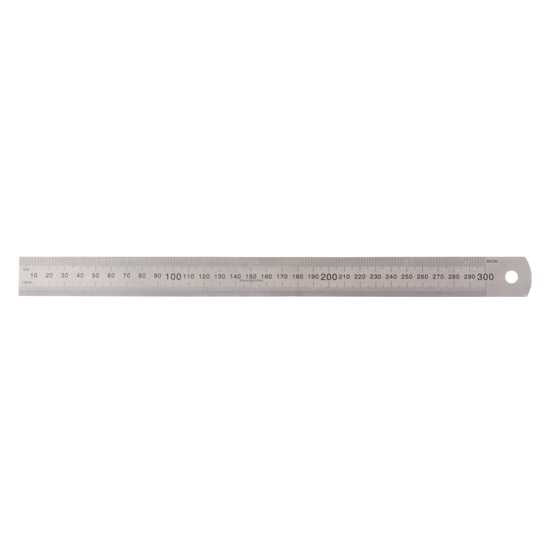 Celco 30cm stainless steel ruler with etched metric measurements, perfect for sewing, drawing, and precise measuring tasks.