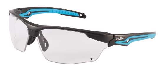 Bolle Tryon Safety Glasses feature a clear lens and ultra-wrap-around frame for maximum eye protection and comfort.