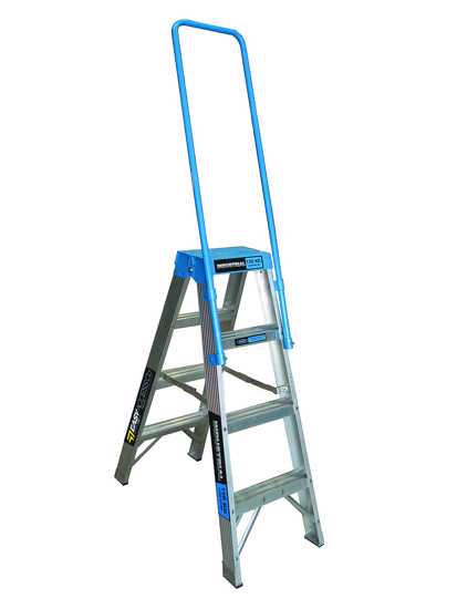 Optional bolt-on handrail for Trade Series ladders, enhancing safety and stability while working at heights.