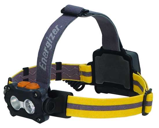 Durable black and grey Hardcase Pro Headlight with 325 lumens, pivoting head, and 6 light modes for versatile use.