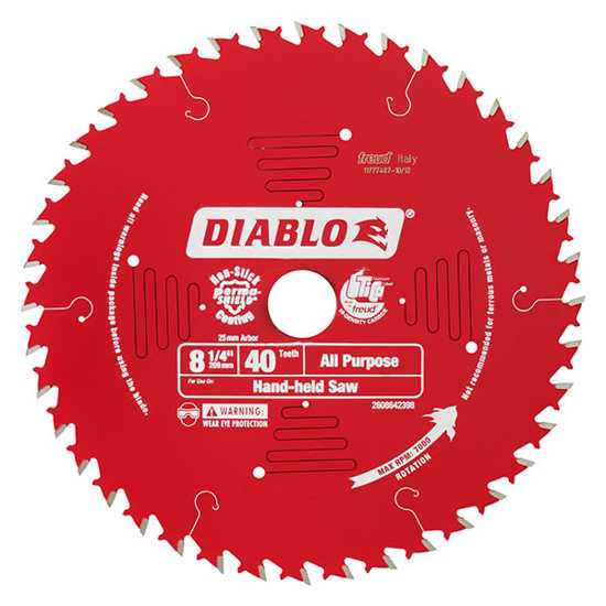 Circular Saw Blade Wood 8.25" 209MM 40T Diablo (Each)