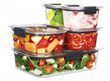 Sistema Brilliance Rectangle Container 920ML, a stackable, leak-proof food storage solution with crystal-clear design, microwave and freezer-safe.