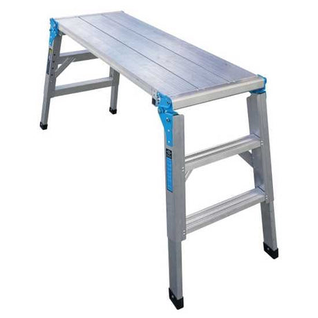 Easy Access Adjustable Work Platform 1200mm with 3 steps, 6 height settings, and a 450mm wide platform for safe work.