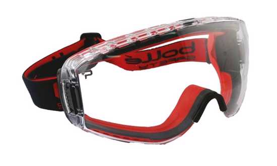 Bolle Pilot 2 Fire Safety Goggle, Clear Lens (Pair)