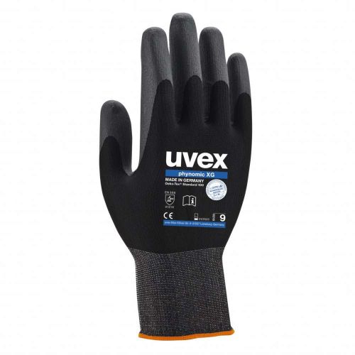 Lightweight Size 10 Uvex Phynomic XG Gloves with Xtra Grip for exceptional oily item handling and high tactile sensitivity.