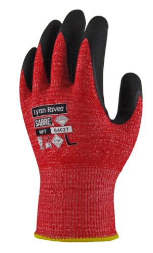 Cut resistant 2XL gloves made with Dyneema, featuring NFT coated palm for grip and durability, ideal for sharp material handling.