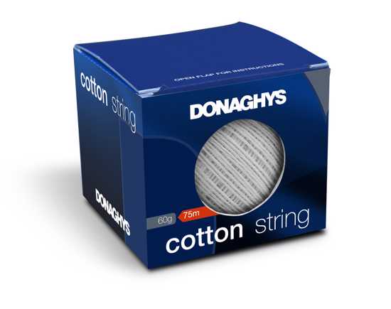 Cotton String 60gm roll, versatile natural twine perfect for crafting, gardening, and gift wrapping.