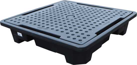 Controlco 4 Drum Spill Pallet for safe, compliant storage of up to 4 x 200L drums; lightweight, portable, with a 250L sump capacity.