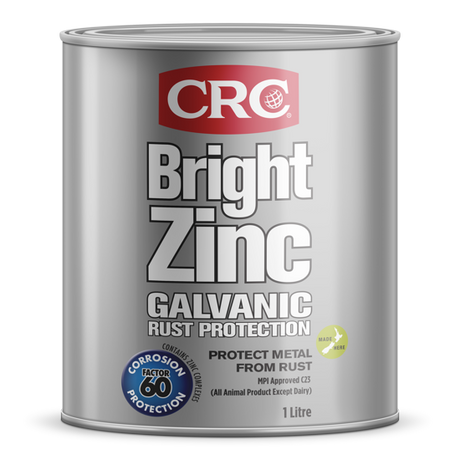 Zinc-rich spray can for rust protection, ideal for steel surfaces, fast-drying and long-lasting with a bright finish.