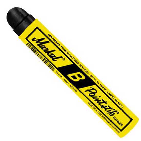 Premium black solid paint marker, versatile for all surfaces, with weather resistance and no sharpen/replace hassles.