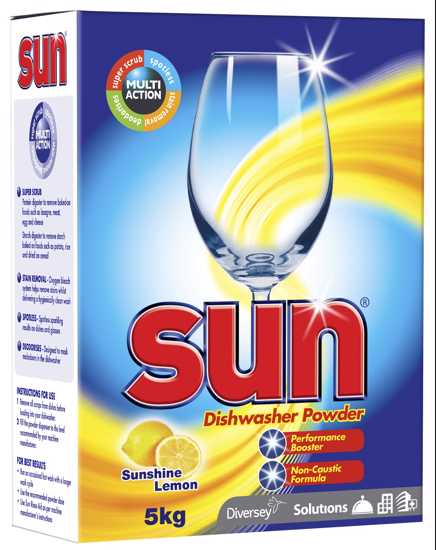 Sun Dishwasher Powder 5kg - 5kg - 2/case - Order Unit = Each