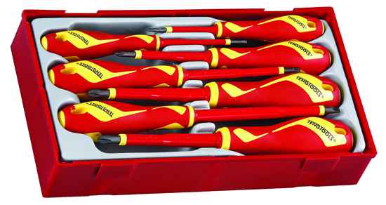 Teng MD 1000V VDE Screwdriver Set  -  TC - Tray - 265 x 142 x 50mm - 7 Piece - Set