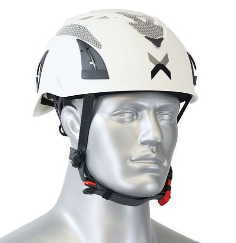 Apex Multi Pro Helmet APX-05 in white, featuring adjustable fit, ventilation, and impact protection for industrial safety.