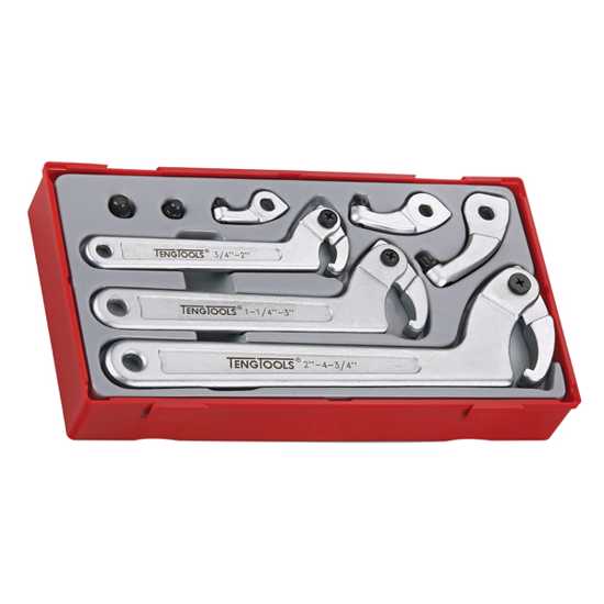 Teng 8pc Hook & Pin Wrench Set  -  TC - Tray (Each)