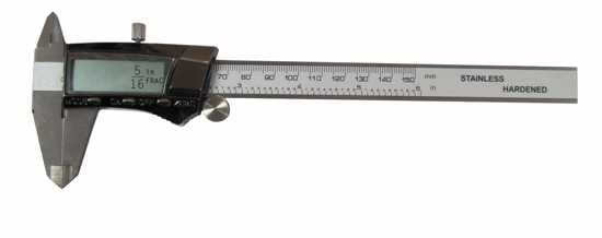 Blu - Mol 150mm Vernier Caliper with 3 scales, features fine adjustment and durable design for precise measurements up to 150mm.