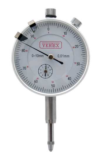Blu-Mol Dial Gauge 0-10mm with Lug Back, featuring 0.01mm graduation for precise measurements in various applications.