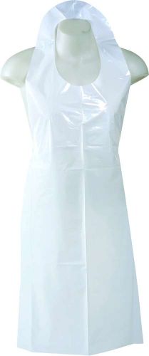 Durable Eagle LDPE white aprons, 620mm x 1200mm, ensuring kitchen efficiency and protection from spills in a carton of 500.