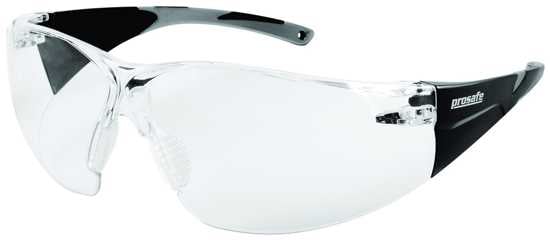 Lightweight clear safety glasses with anti-fog coating, ergonomic design, and deep fit for maximum eye protection.
