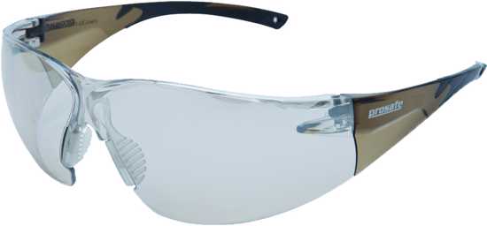 Ergonomic Prosafe Kite Safety Glasses with anti-fog lens, wide temple arms, and deep fit for optimal eye protection indoors and outdoors.