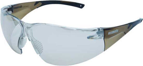 Ergonomic Prosafe Kite Safety Glasses with anti-fog lens, wide temple arms, and deep fit for optimal eye protection indoors and outdoors.