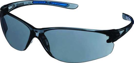 Lightweight Prosafe Egret Safety Glasses in smoke, featuring ergonomic design and wrap-around style for eye protection and comfort.